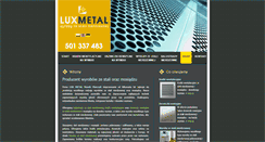 Desktop Screenshot of luxmetal.pl