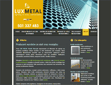 Tablet Screenshot of luxmetal.pl